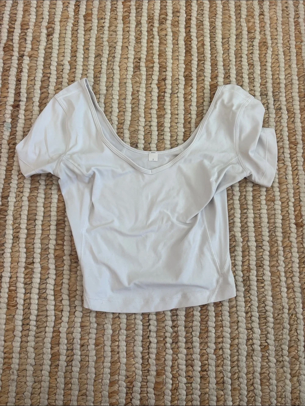lululemon athletica White Scoop Crop Top